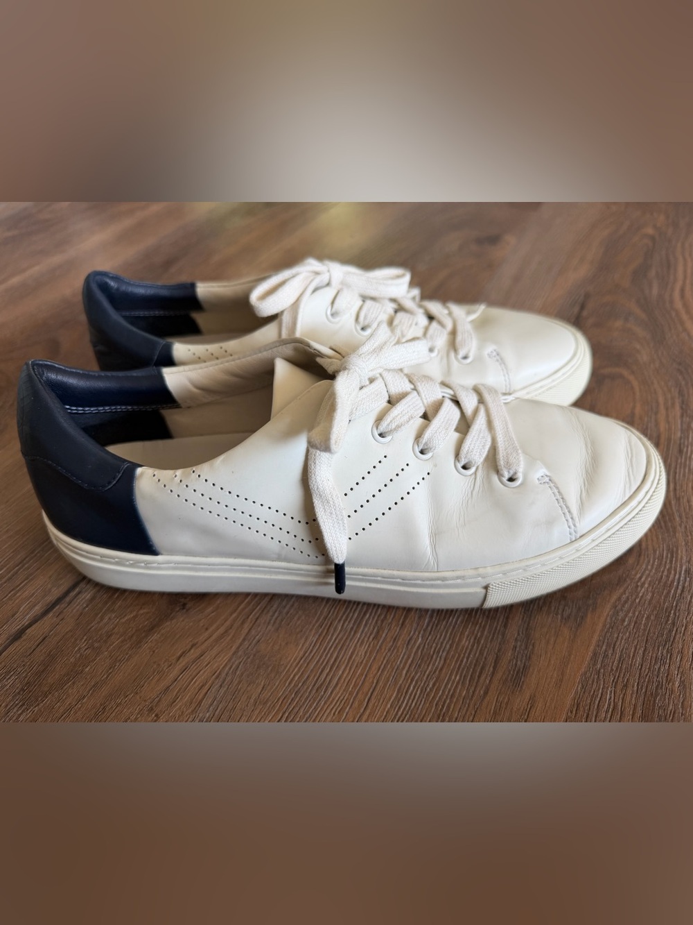 Tory Burch Perforated Gold Sneakers Size 8.5
